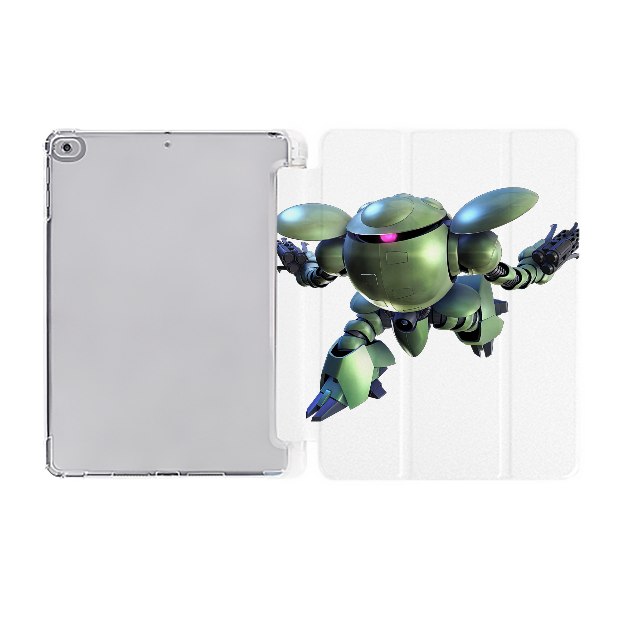 （画像用） 機動戦士ガンダム Mobile Suit Gundam IPad ケース ペン収納付き 三つ折りスタンド PUレザー×シリコン 対応機種9.5/10.5/10.9インチ